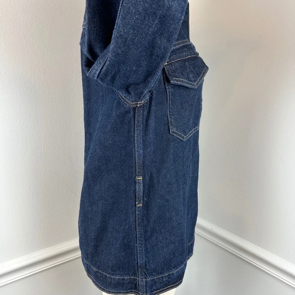 GAP Denim Women's Dark Wash Lightweight Shacket Button-Front NWT Small